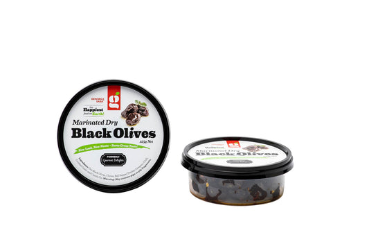 Marinated Dry Black Olives 220g