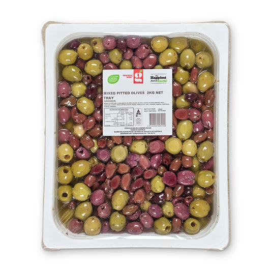 2kg Tray - Mixed Pitted Olives